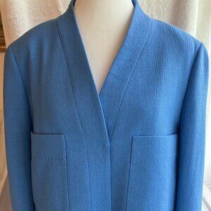 LAFAYETTE 148 New York Wool Collarless Blazer Size L
